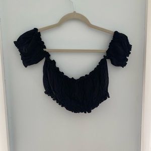 F21 Off Shoulder Crop Top